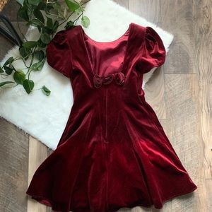 Vintage | Dresses | Vintage Velvet 8s 90s Skater Style Dress Sz5 | Poshmark